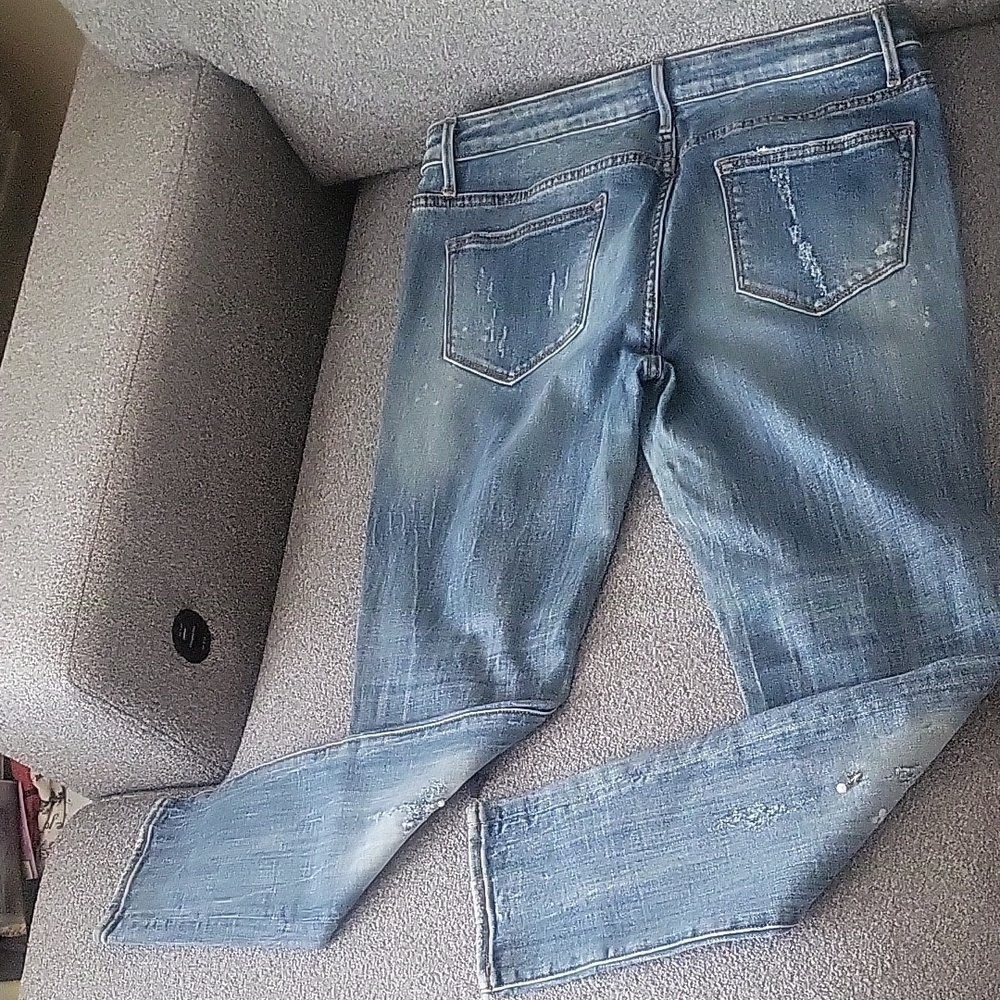 Aqua Light Blue Embellished Skinny Jeans - Picture 4 of 8